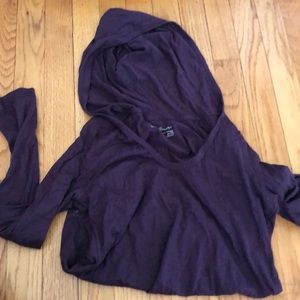 Hooded purple T-shirt from Eddie Bauer